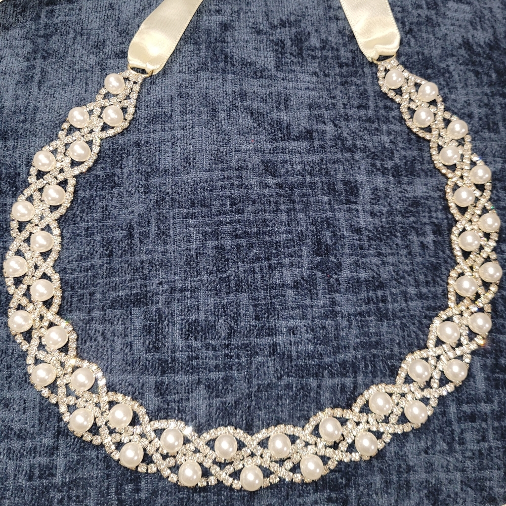 Rhinestone & pearl belt/sash NWOT